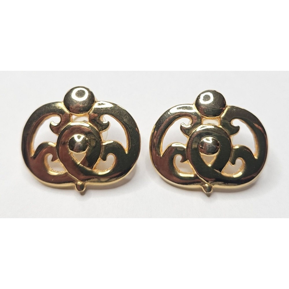 Vintage Givenchy Gold Tone Stud Earrings